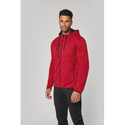 Men's heather hooded jacket